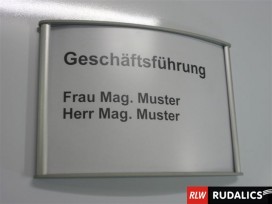 Raumbeschriftung und Namenstafel